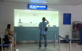 Visa on arrival landing counter