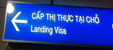 Visa on arrival visa sign